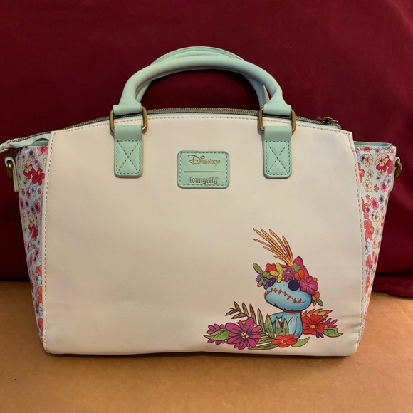 Loungefly Disney Lilo & Stitch Floral Satchel Bag - Picture 2 of 5